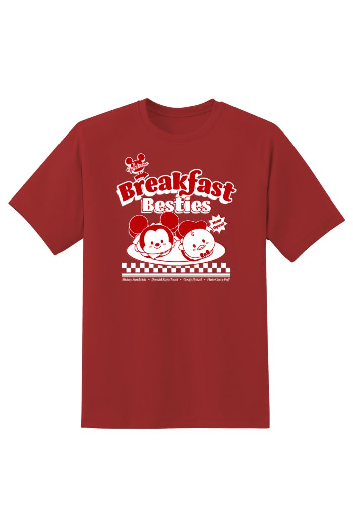 DISNEY MENU T-SHIRT RED S