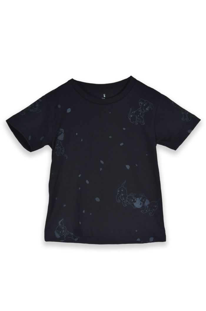 DALMATIANS ALLOVER T-SHIRT - KIDS BLACK S