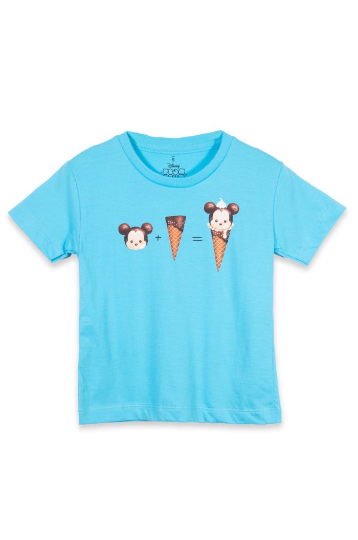 TSUM TSUM MICKEY CONE EQUATION T-SHIRT - KIDS BLUE L