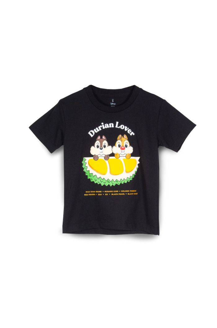 MICKEY LOVE SG CHIP N DALE DURIAN LOVER T-SHIRT - KIDS BLACK S