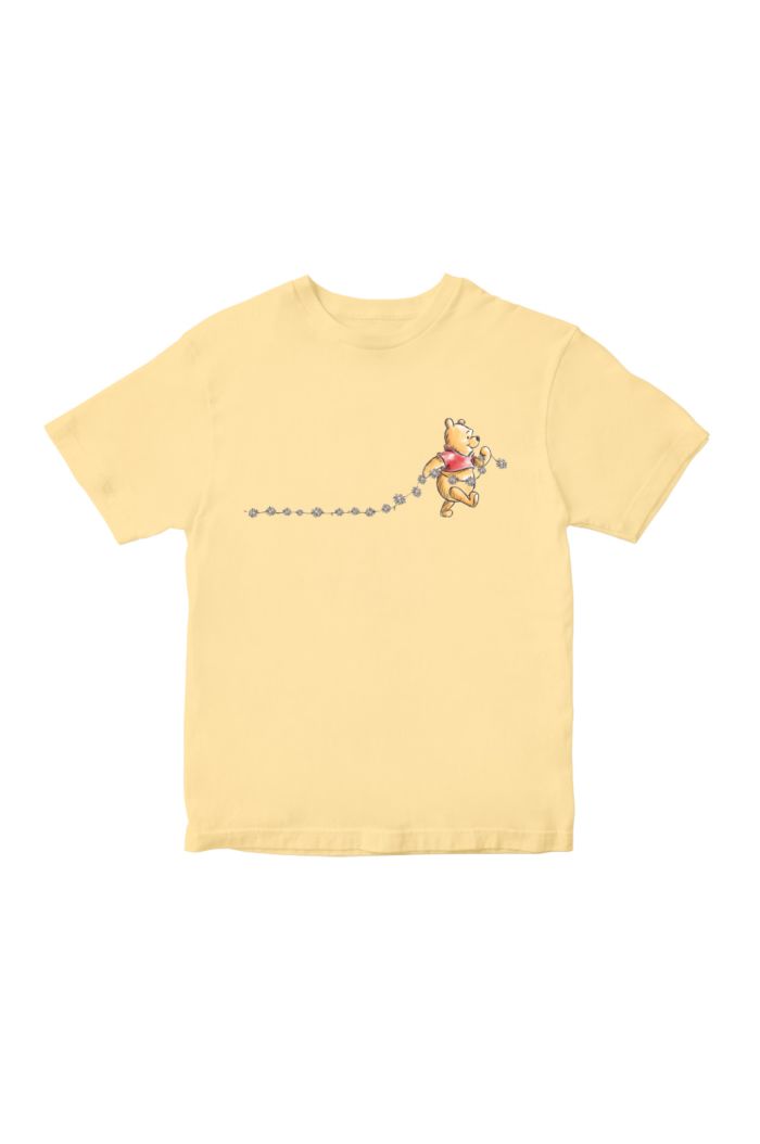 WINNIE & FRIENDS DAISIES T-SHIRT - KIDS LIGHT YELLOW L