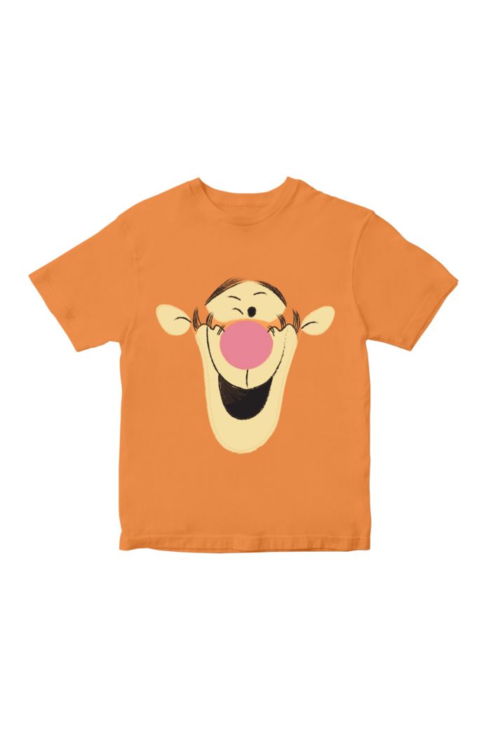 TIGGER FACE T-SHIRT - KIDS ORANGE XL