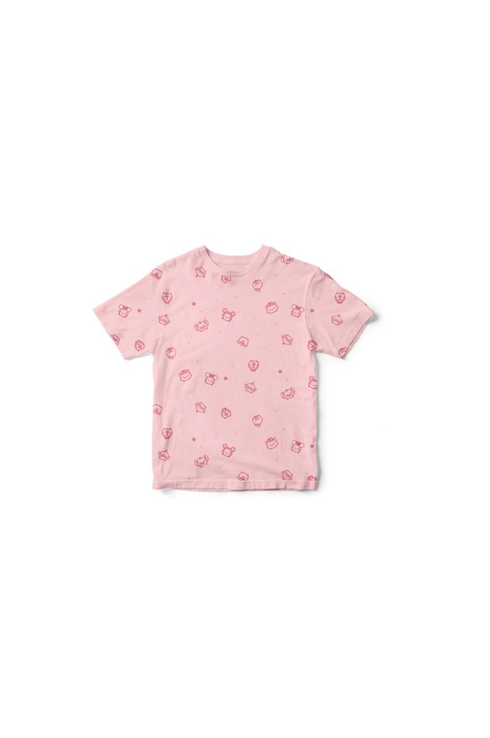 TSUM TSUM SAKURA ALLOVER T-SHIRT - KIDS PASTEL PINK L