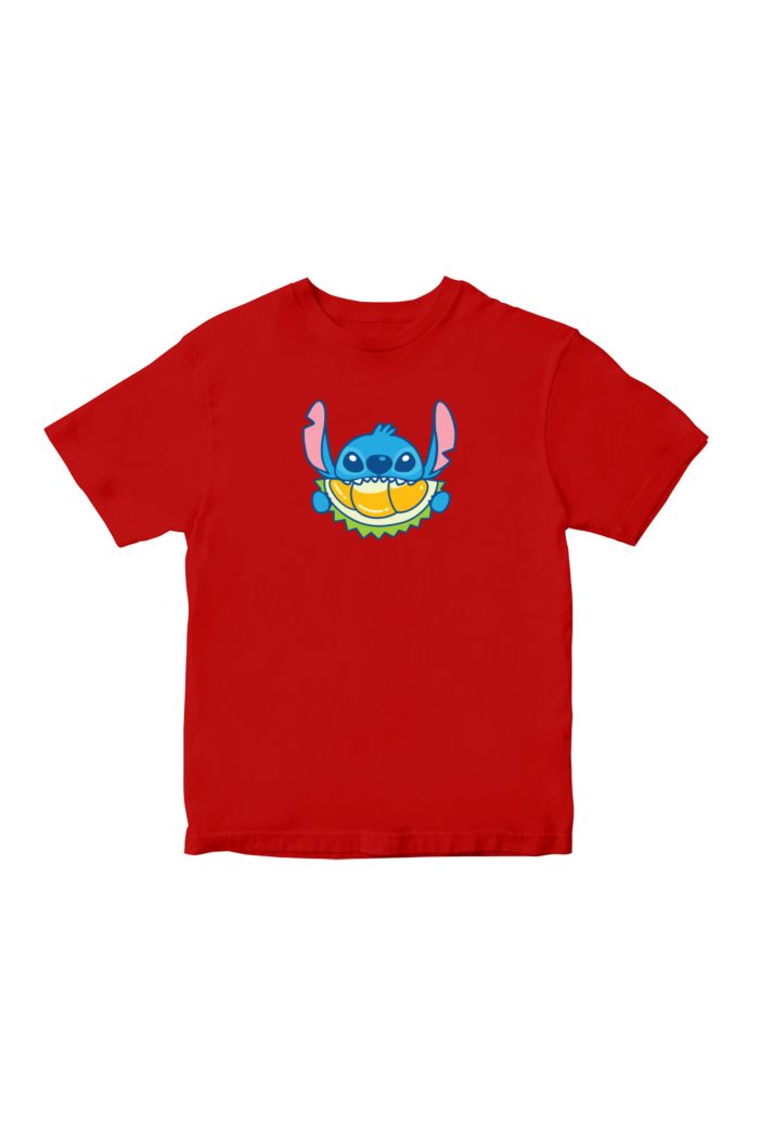 STITCH DURIAN T-SHIRT - KIDS RED S