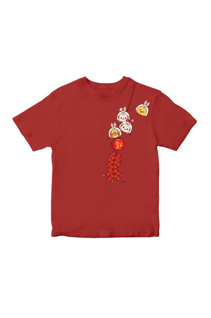 TSUM TSUM RABBIT FIRECRACKER T-SHIRT - KIDS RED S