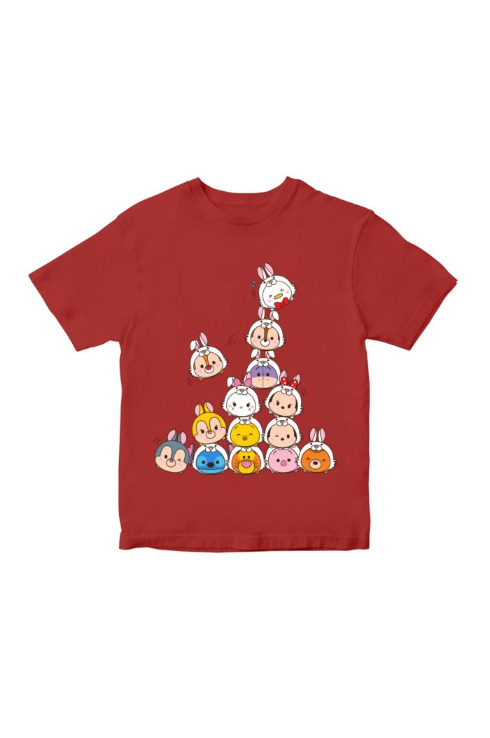 TSUM TSUM RABBIT ZODIAC T-SHIRT - KIDS RED L