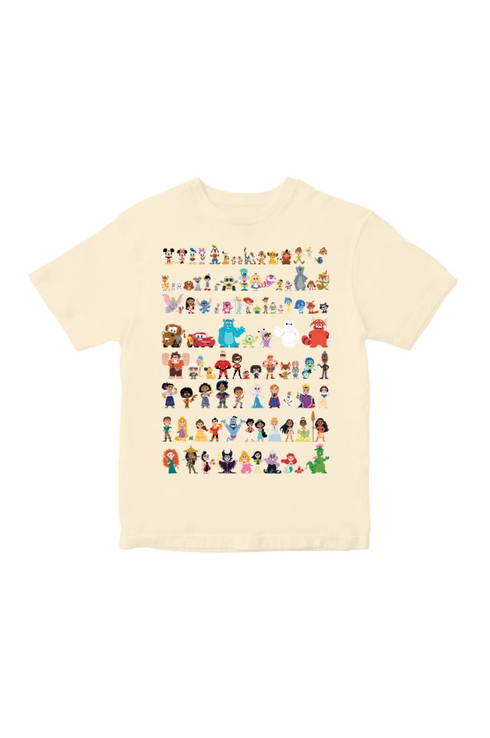 DISNEY 100 ALL CAST T-SHIRT - KIDS CREAM XXL