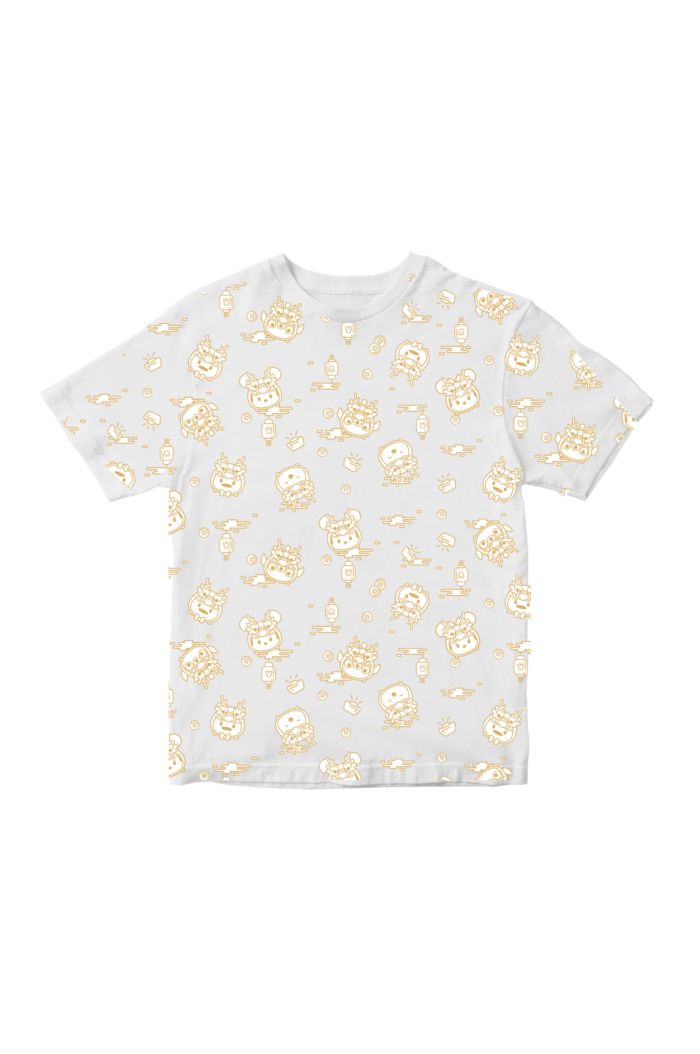 TSUM TSUM DRAGON ALLOVER T-SHIRT - KIDS WHITE S
