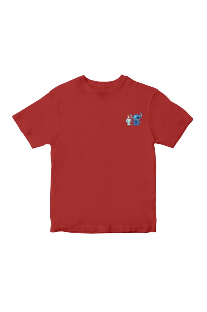 STITCH & SCRUMP CHIBI T-SHIRT - KIDS RED L