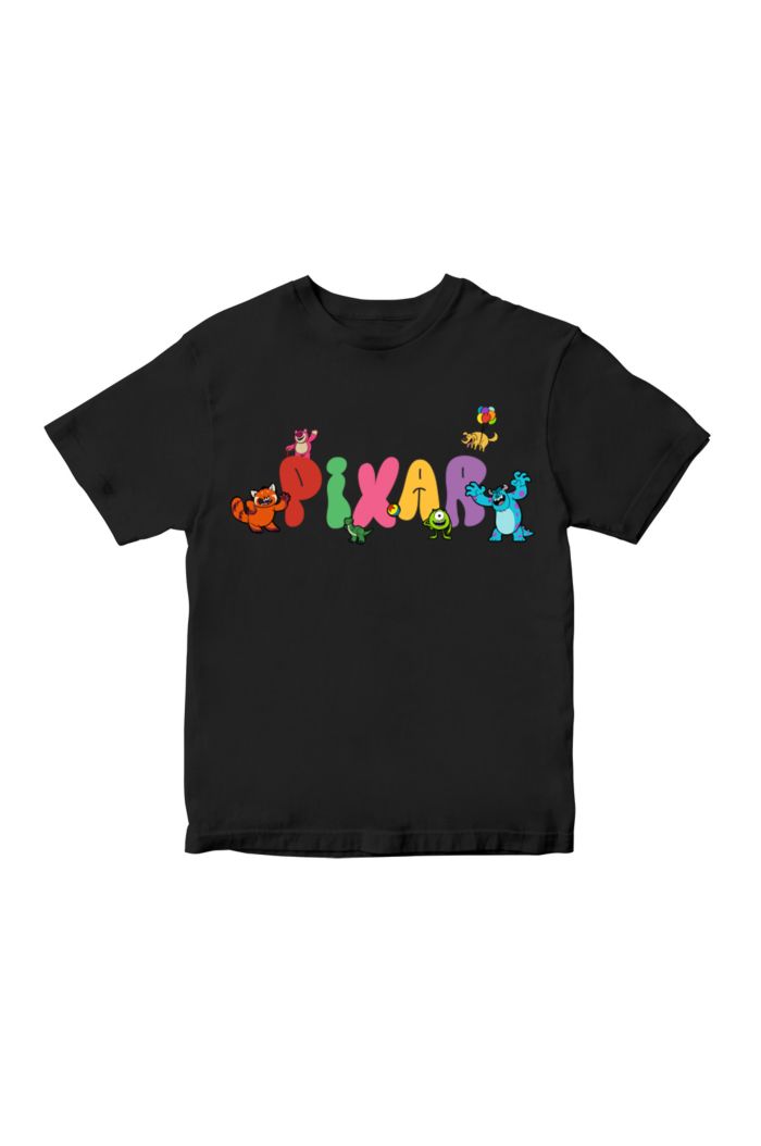 PIXAR RAINBOW T-SHIRT - KIDS BLACK L