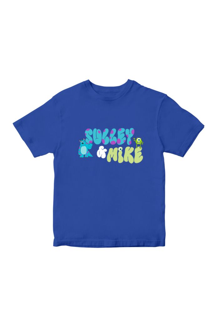 MONSTERS INC SULLEY & MIKE T-SHIRT - KIDS BLUE M
