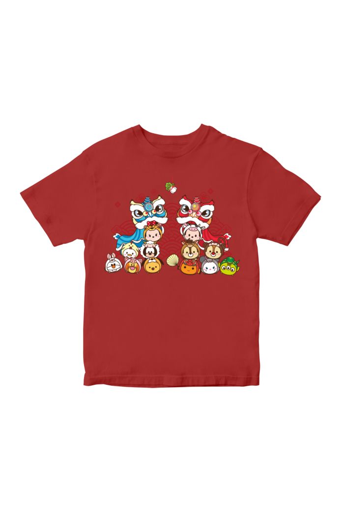 TSUM TSUM LION DANCE T-SHIRT KIDS RED S