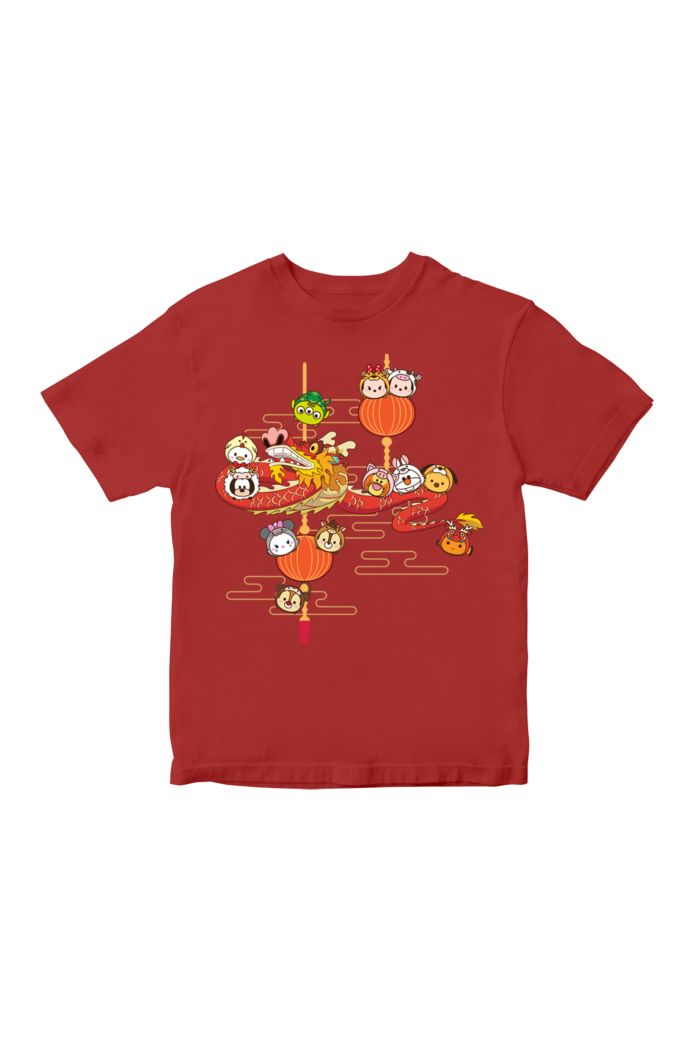 TSUM TSUM DRAGON LANTERN T-SHIRT KIDS RED S
