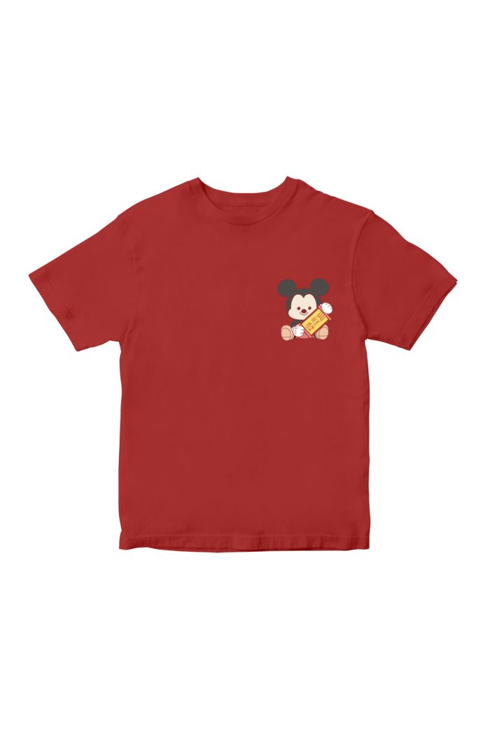 DISNEY LUCKY MICKEY T-SHIRT - KIDS RED S