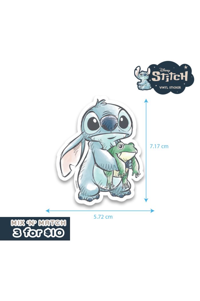 STITCH WITH FROG STICKER