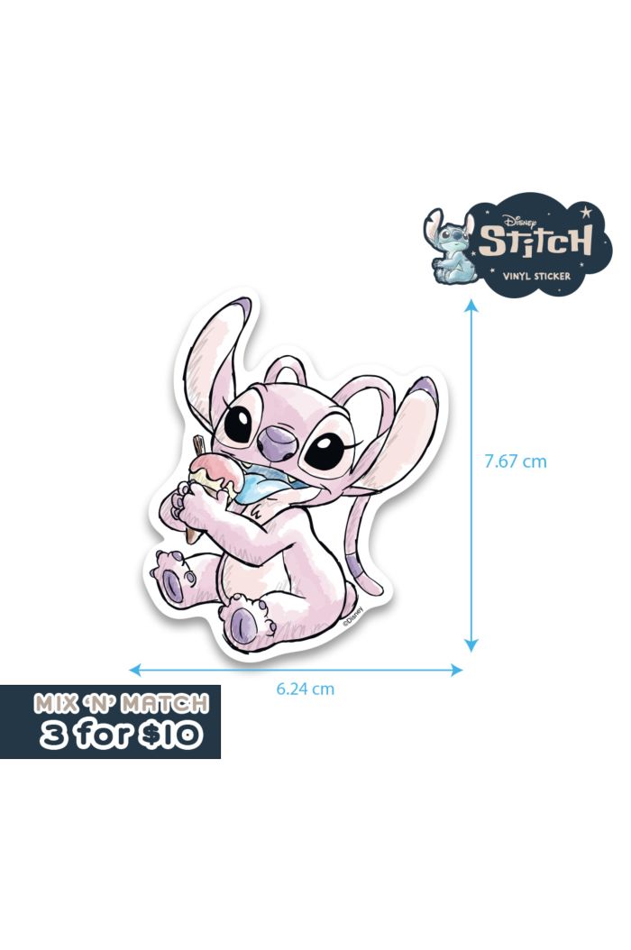 STITCH ICE CREAM ANGEL STICKER