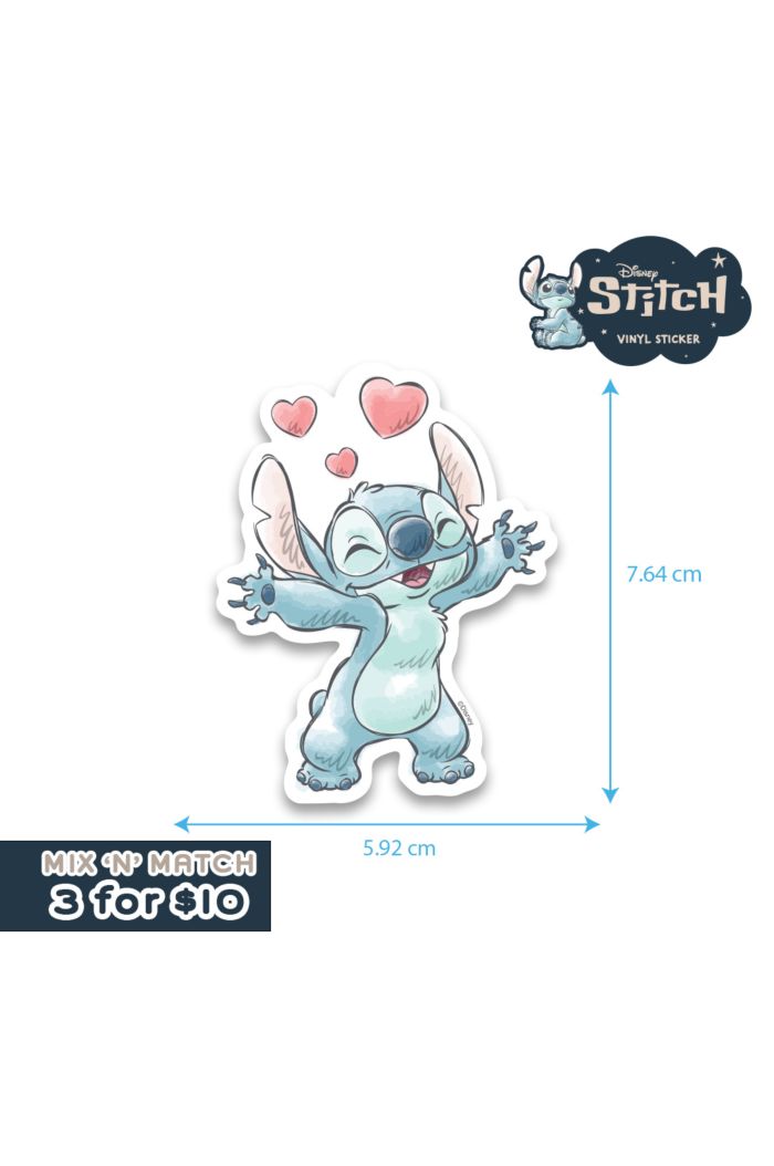 STITCH LOVE HEART STICKER
