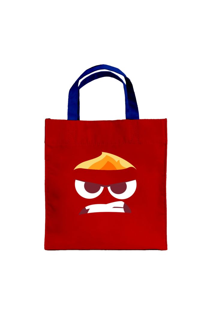 PIXAR SADNESS & ANGER LUNCH BAG BLUERED 23.5cm x 23.5cm