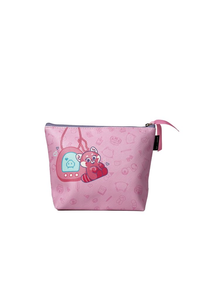 TURNING RED TAMAGOTCHI COSMETIC POUCH PINK 15cm x 21cm