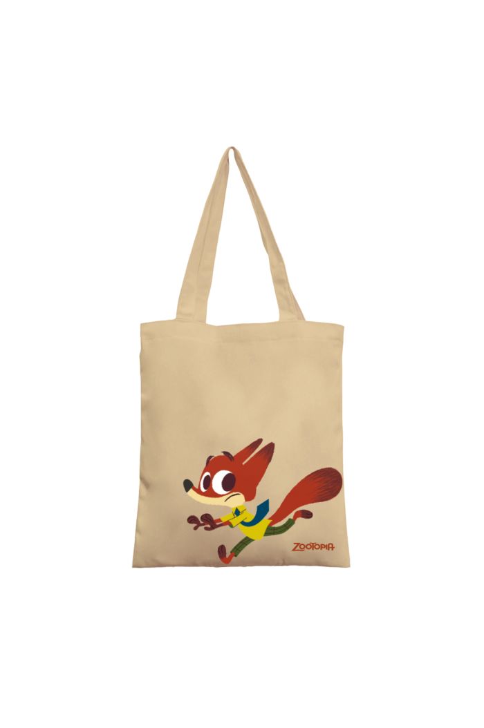 ZOOTOPIA 2 CHASE CANVAS TOTE BAG CREAM 39cm x 35.5cm