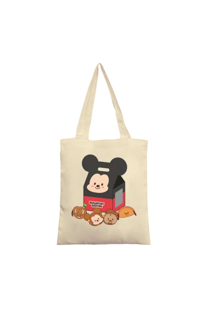DISNEY BB BOX CANVAS TOTE BAG WHITE 39cm x 35.5cm