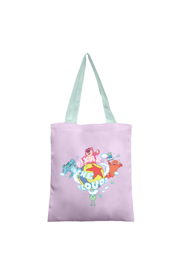 PIXAR CLOUD CANVAS TOTE BAG LAVENDER 39cm x 35.5cm