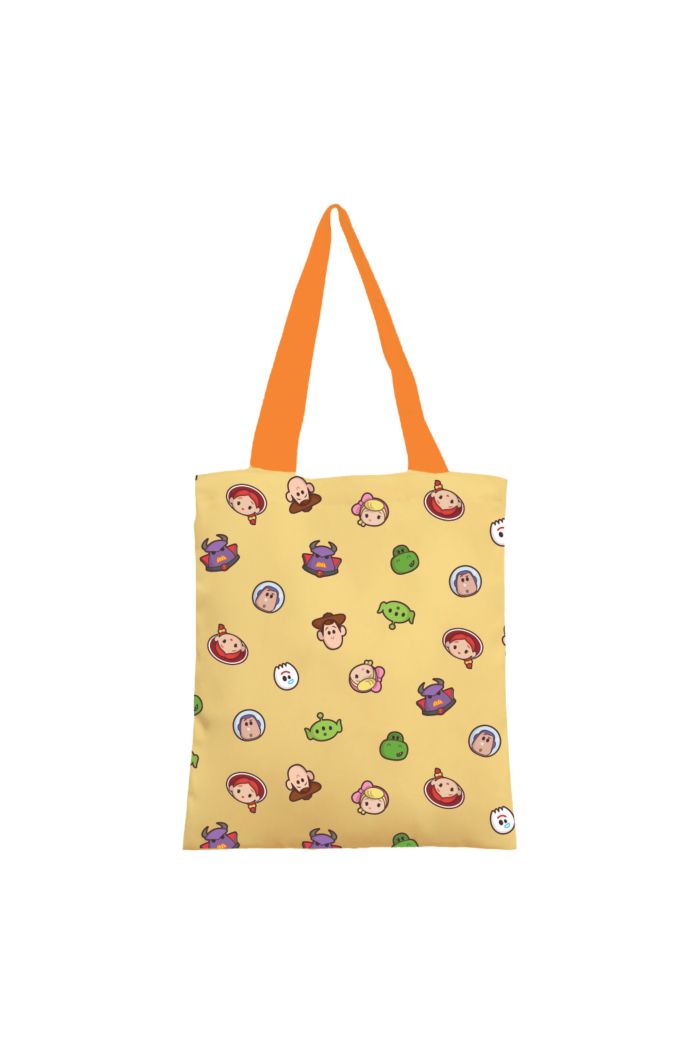 TOY STORY PATTERN CANVAS TOTE BAG YELLOW 39cm x 35.5cm