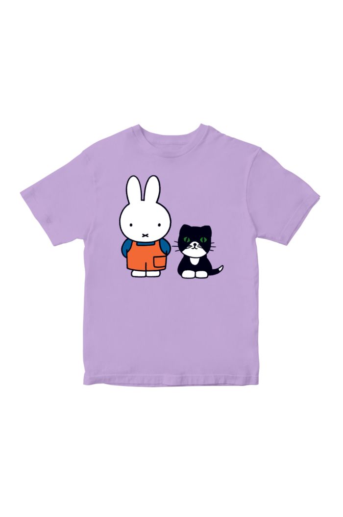 MIFFY & CAT T-SHIRT - KIDS LAVENDER S