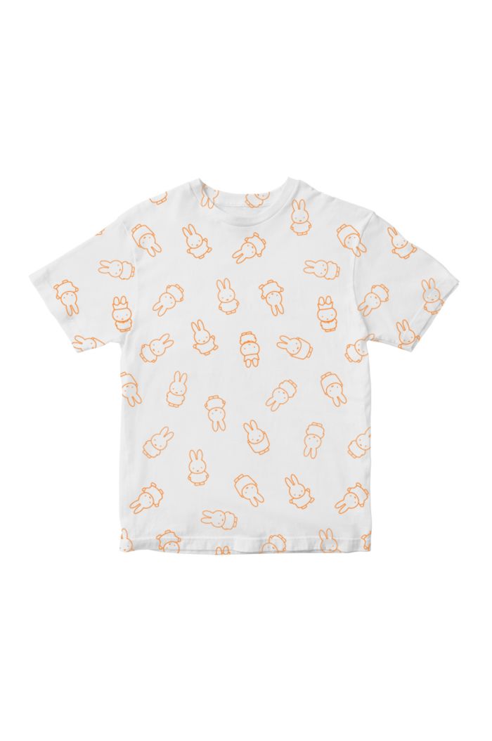 MIFFY ALLOVER OUTLINE T-SHIRT - KIDS WHITE S