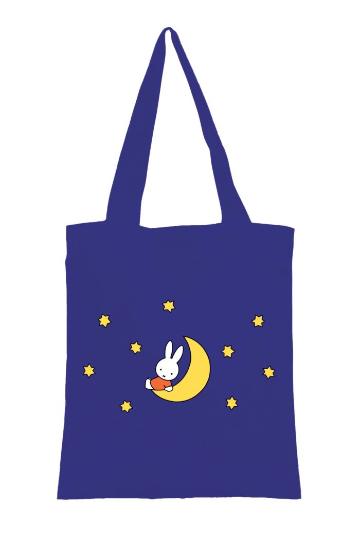 MIFFY NIGHT TIME CANVAS TOTE BAG NAVY 39cm x 35.5cm
