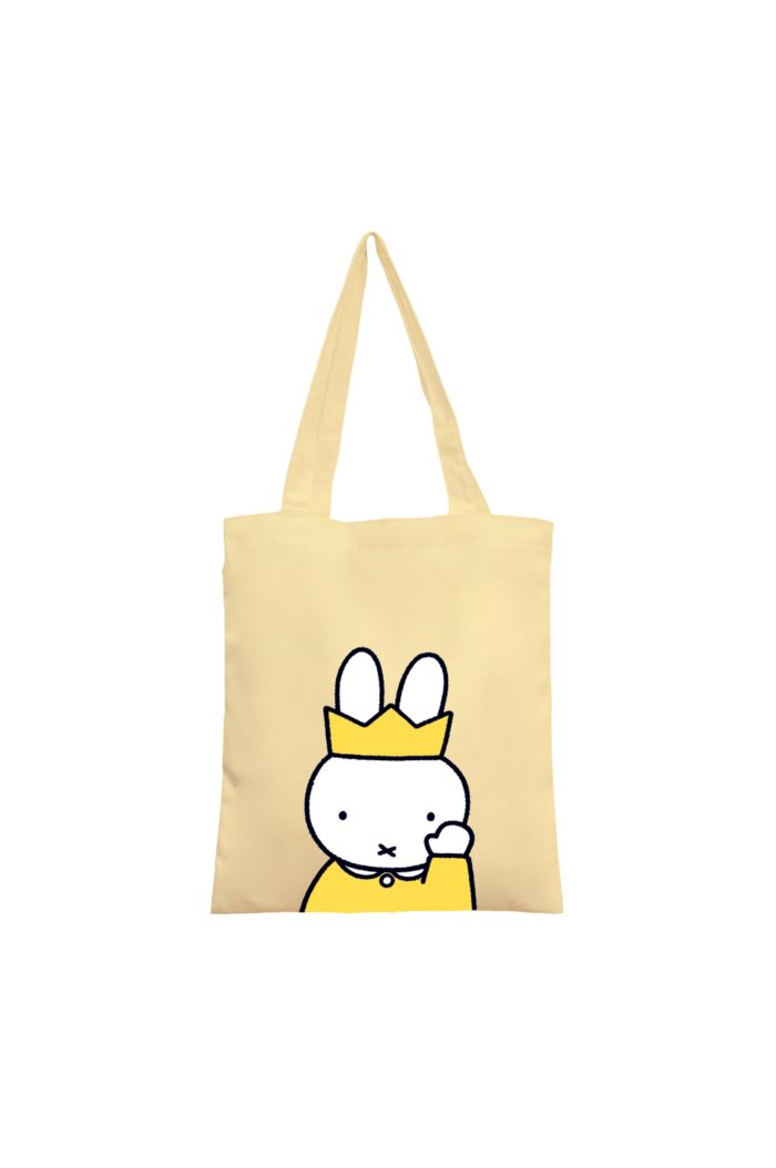 MIFFY HELLO CANVAS TOTE BAG LIGHT YELLOW 39cm x 35.5cm