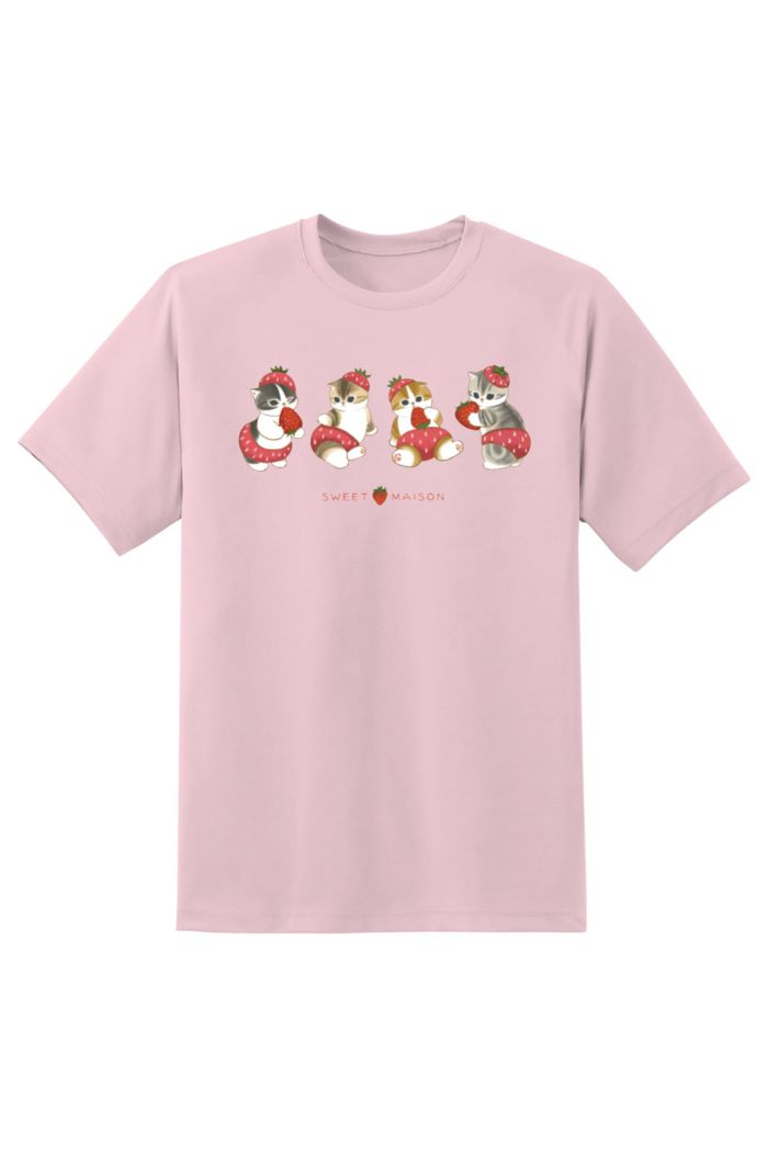 MOFUSAND BERRY CUTE T-SHIRT LIGHT PINK XS