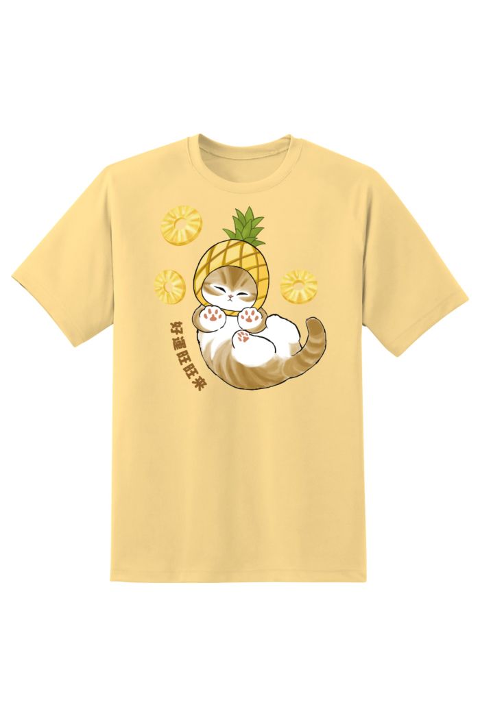 MOFUSAND PINEAPPLE T-SHIRT LIGHT YELLOW XS