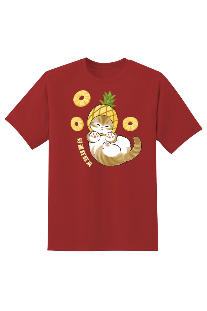 MOFUSAND PINEAPPLE T-SHIRT RED S