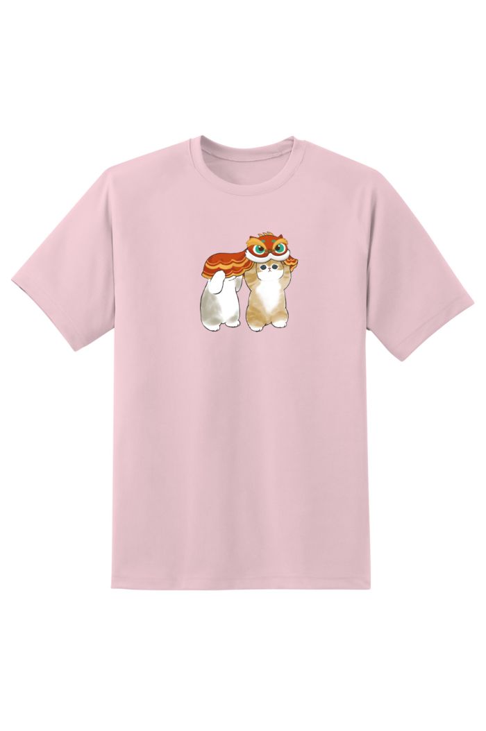 MOFUSAND LION T-SHIRT LIGHT PINK S