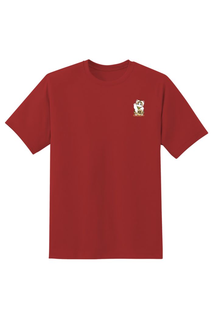 MOFUSAND FORTUNE CAT T-SHIRT RED XS