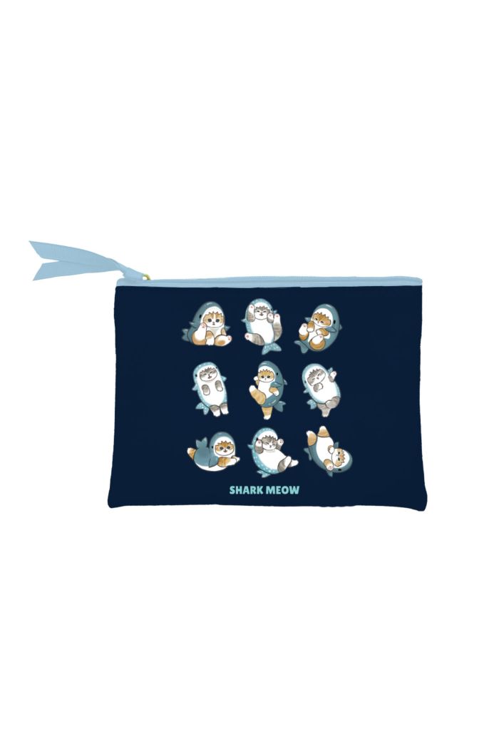 MOFUSAND SHARK MEOW COSMETIC POUCH