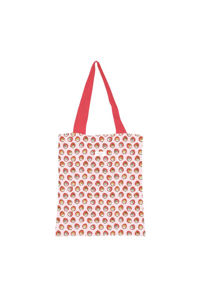 MOFUSAND STRAWBERRY ALLOVER CANVAS TOTE BAG