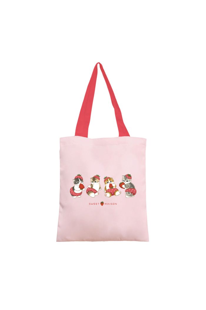 MOFUSAND BERRY CUTE CANVAS TOTE BAG