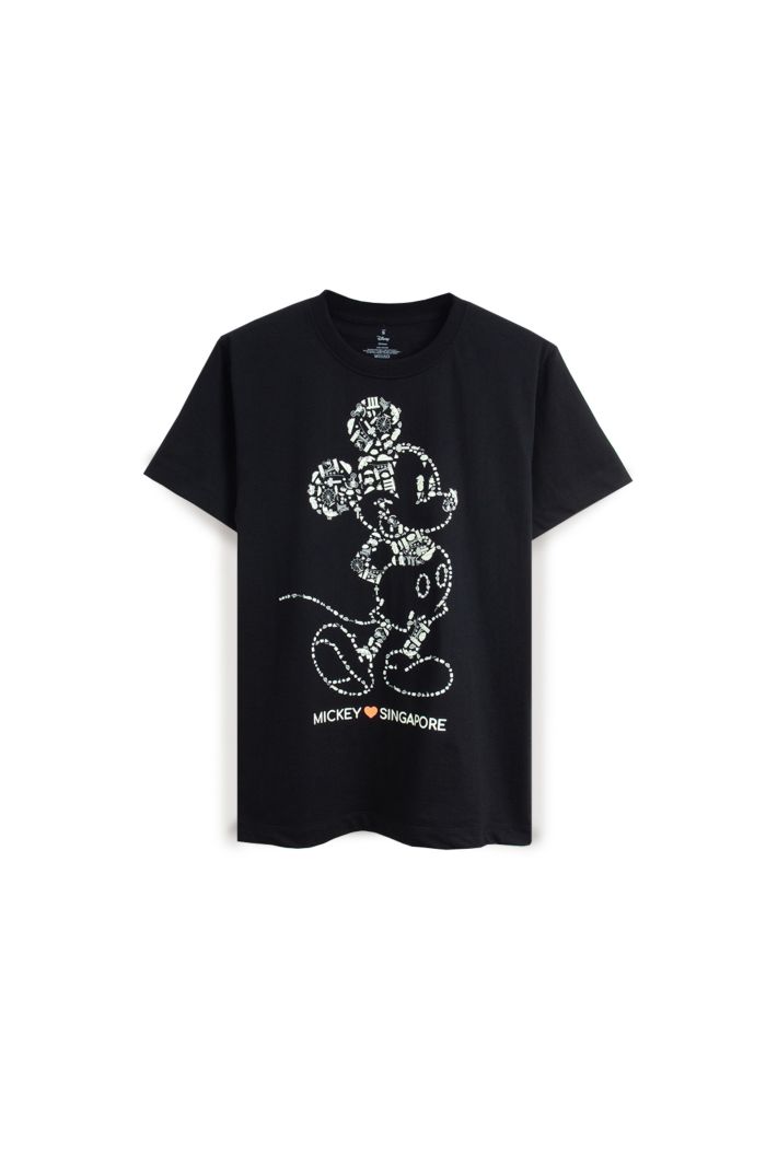 MICKEY LOVE SG GLOW B/W ICON GLOW T-SHIRT BLACK XS