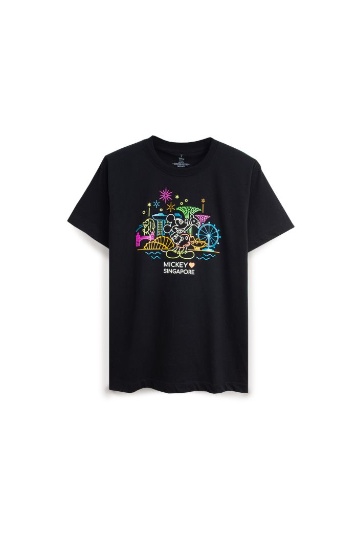 MICKEY LOVE SG GLOW NEON LANDMARKS GLOW T-SHIRT BLACK S