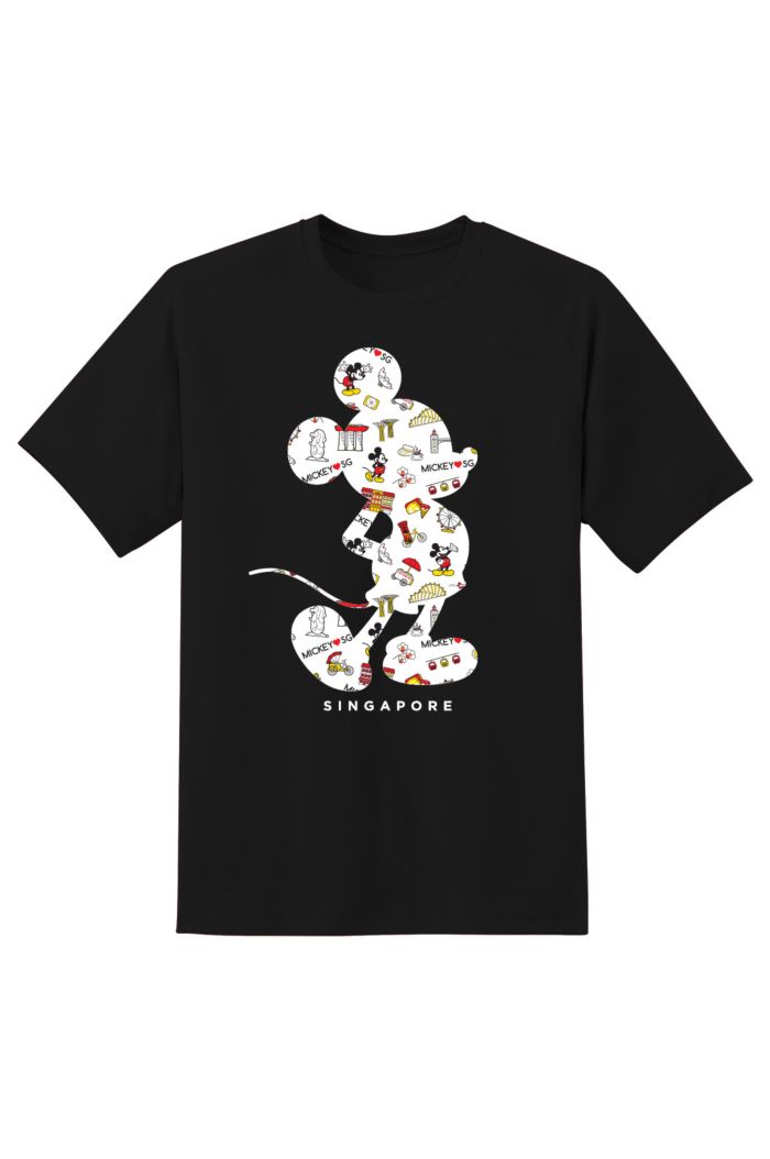 MICKEY LOVE SG SILHOUETTE COLOURFUL GLOW T-SHIRT BLACK XS