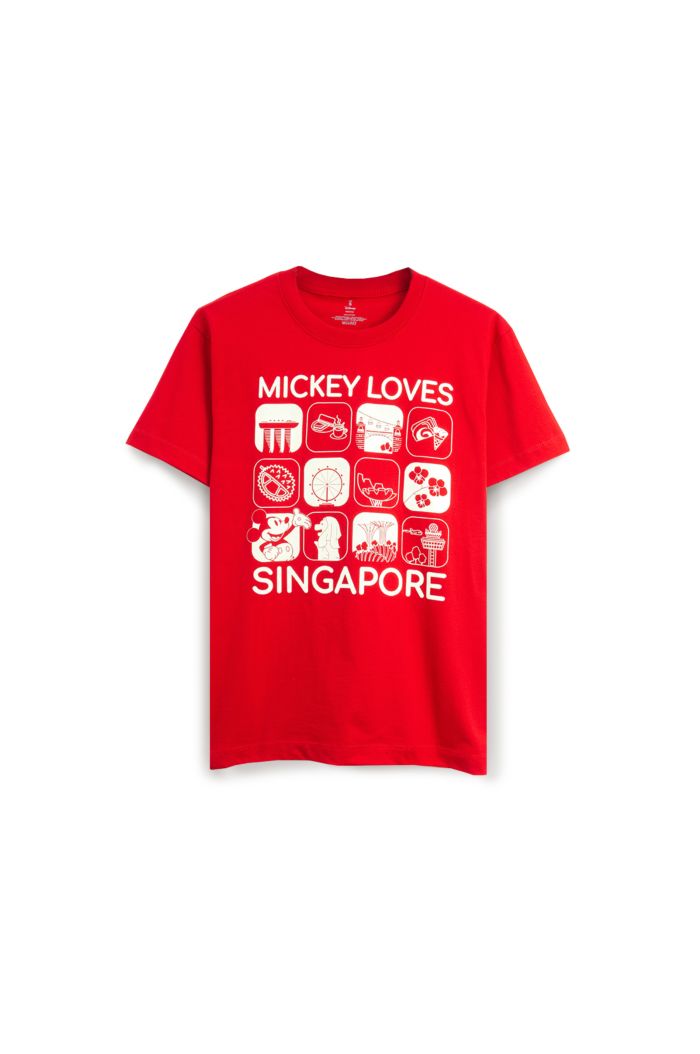 MICKEY LOVE SG GLOW SQUARE GLOW T-SHIRT RED S