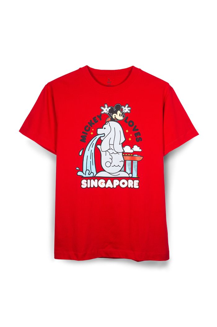 MICKEY LOVE SG MERLION T-SHIRT RED S