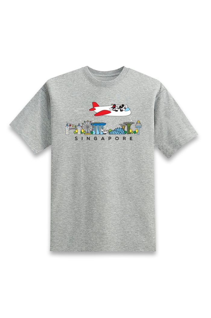 MICKEY LOVE SG AIRPLANE T-SHIRT GREY M