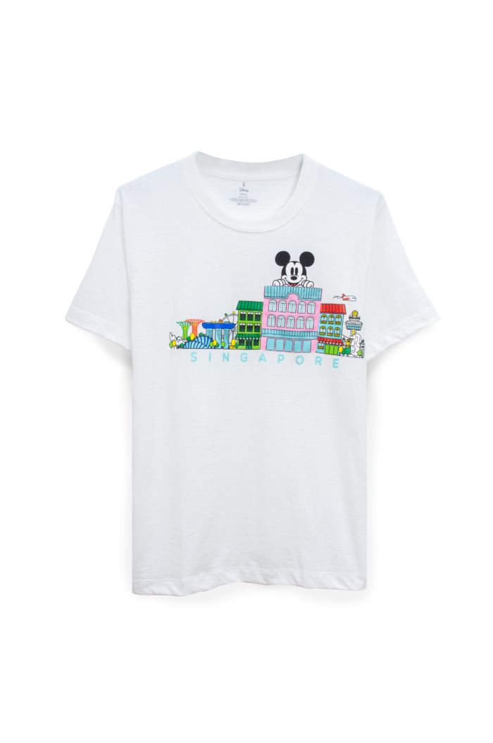 MICKEY LOVE SG POCKET SKYLINE T-SHIRT WHITE L