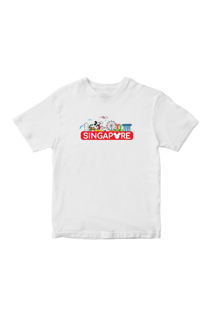 MICKEY LOVE SG SMALL SKYLINE T-SHIRT - KIDS WHITE L