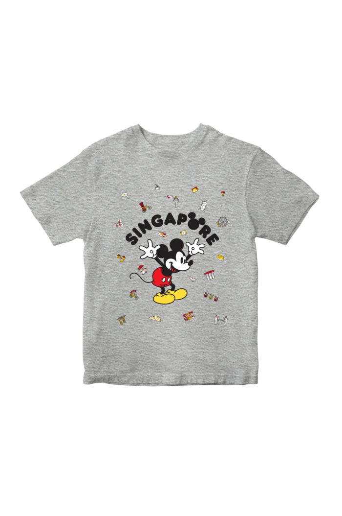 MICKEY LOVE SG MICKEY FLOCK T-SHIRT - KIDS GREY M
