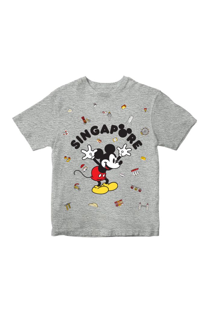 MICKEY LOVE SG MICKEY FLOCK T-SHIRT - KIDS GREY L