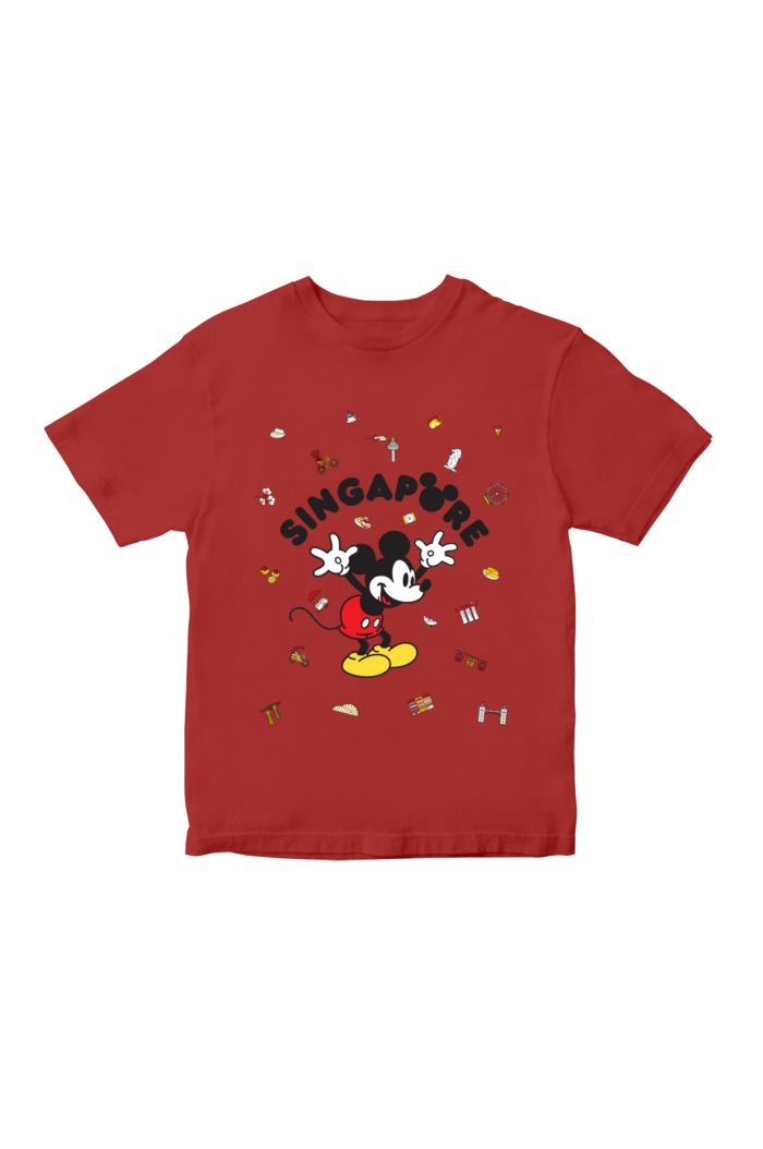 MICKEY LOVE SG MICKEY FLOCK T-SHIRT - KIDS RED S
